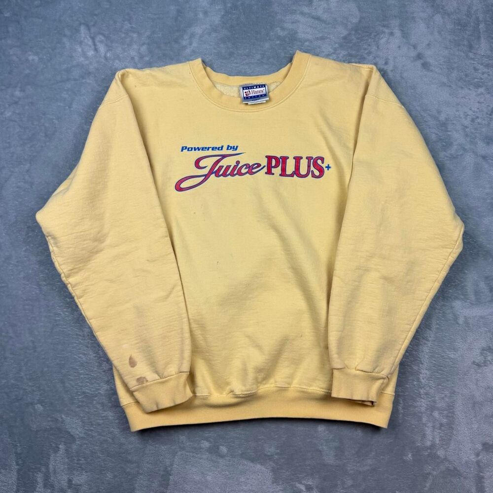 Hanes Men's Yellow Sweatshirt